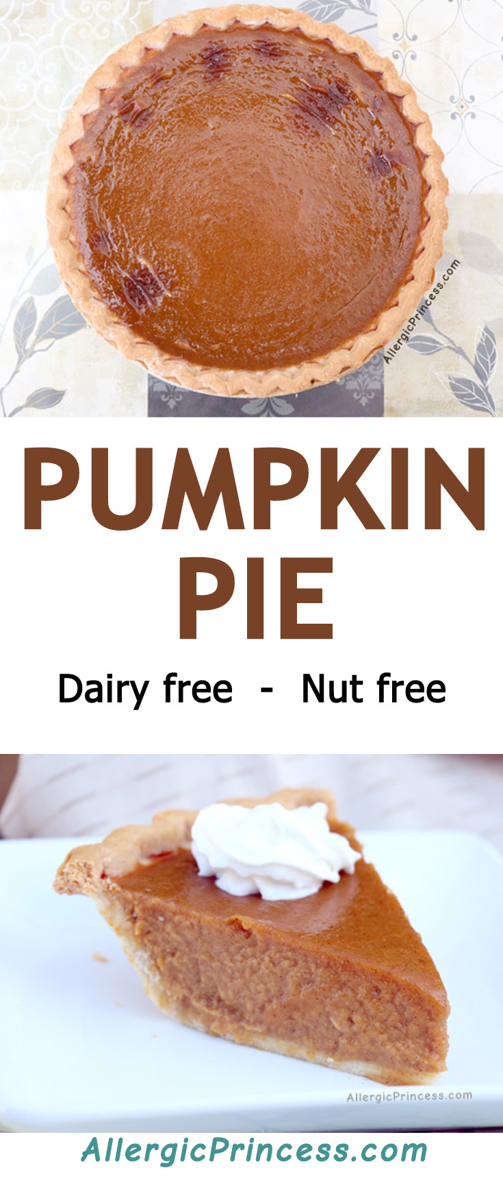 A dairy free, nut free mouth-watering pumpkin pie will really hit the spot!