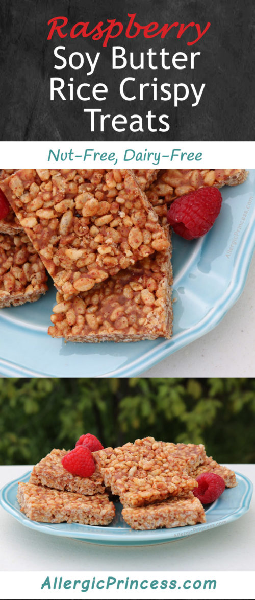 RASPBERRY WOWBUTTER RICE CRISPY TREATS - ALLERGIC PRINCESS