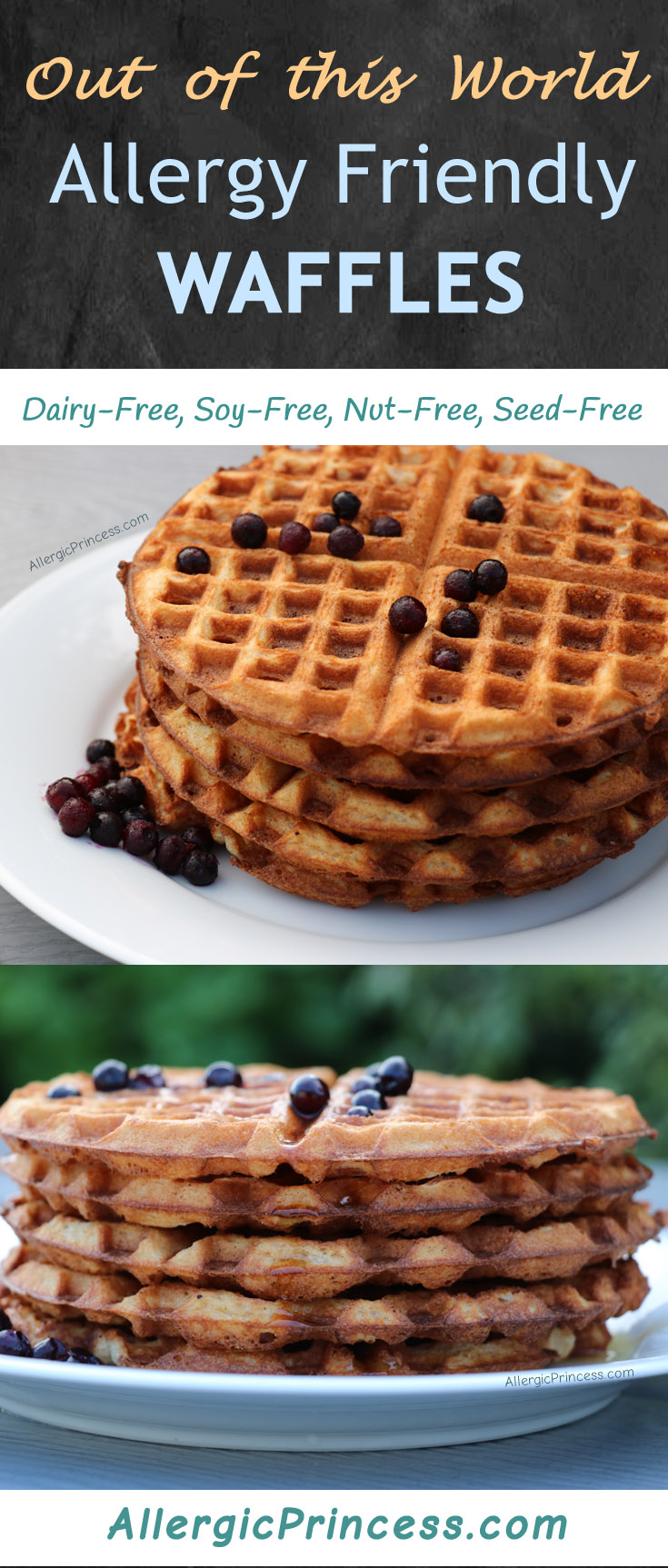 Allergy friendly waffles, dairy free, nut free, soy free, seed free