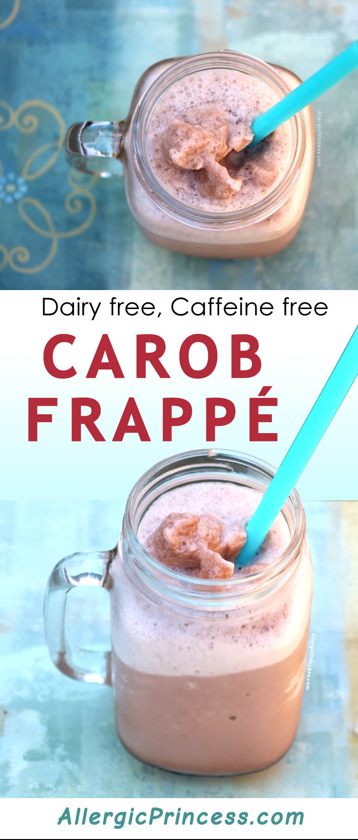 Carob Frappé is a delightfully refreshing drink that is a great caffeine free alternative to coffee frappé.
