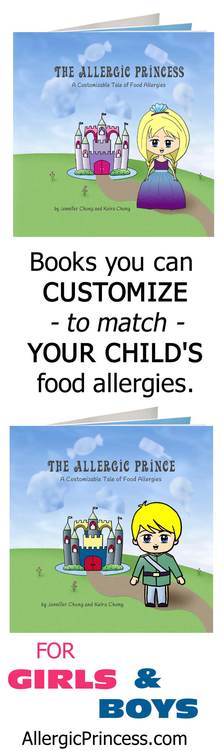 customizable kids food allergy book