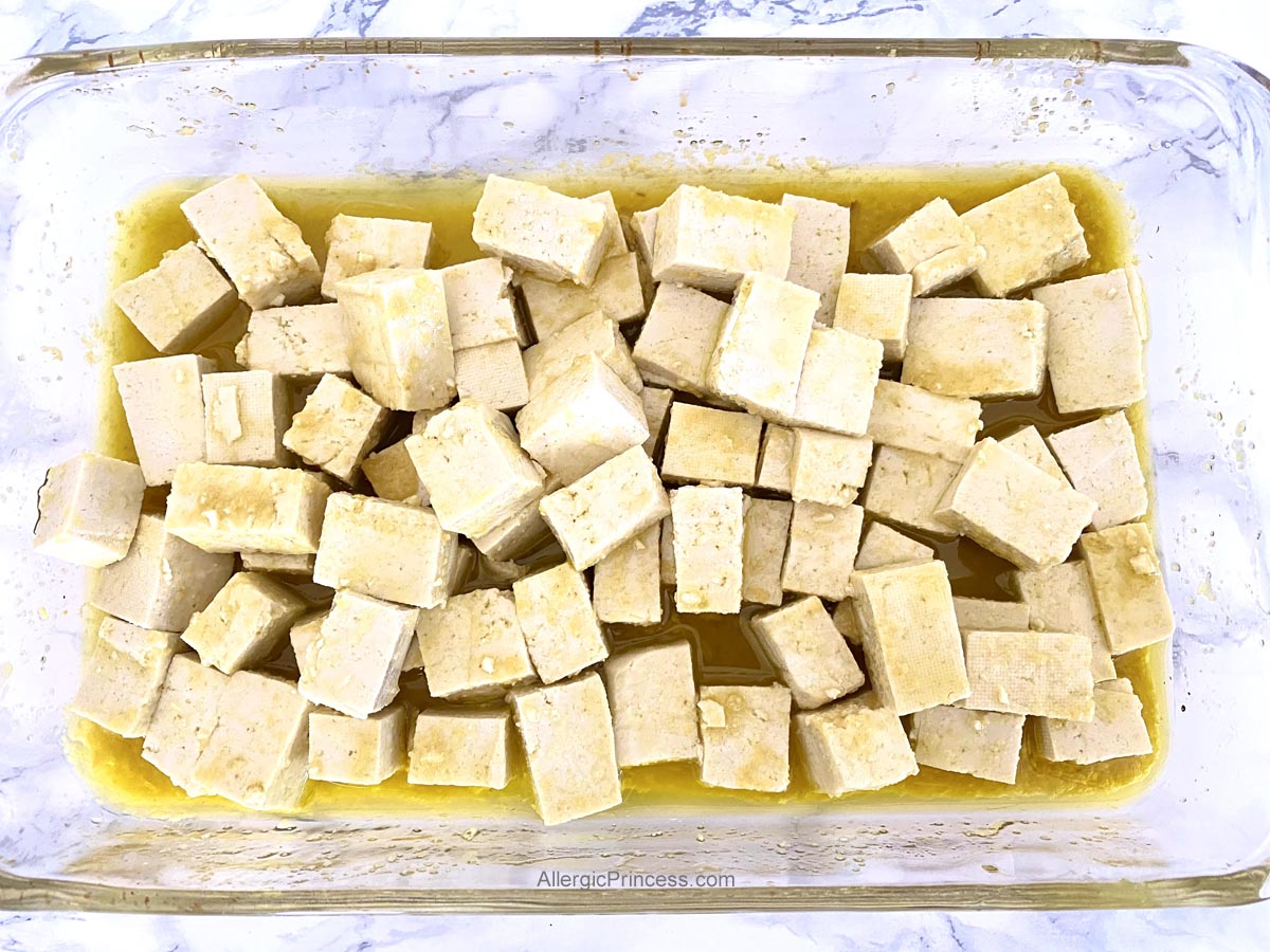 pressed tofu cubes